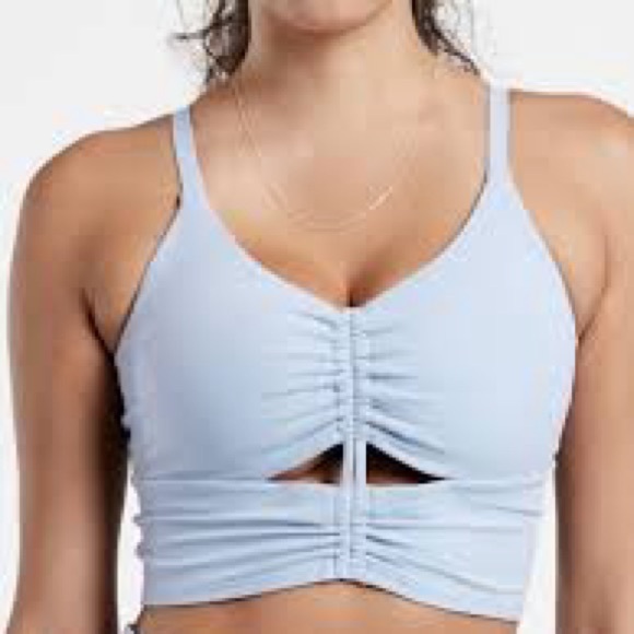 Athleta Other - ATHLETA Swim Bikini Underwire Longline Cinch Top Blue size 34 D/DD Full Support